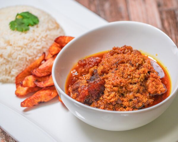 White rice and stew